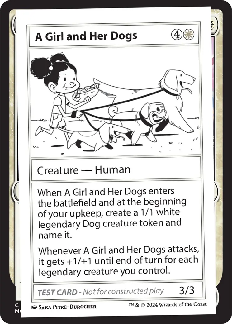 A Girl And Her Dogs [Mystery Booster 2 Playtest Cards] 1