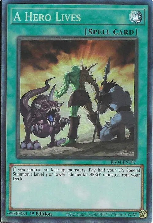 A Hero Lives [Ra04-En087] Prismatic Collector's Rare 1