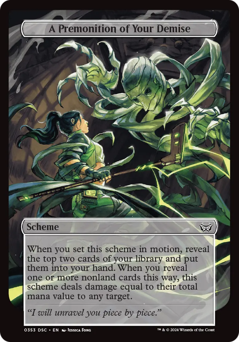A Premonition Of Your Demise (Full Art) [Duskmourn: Archenemy] 1