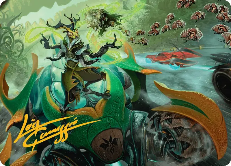Aatchik, Emerald Radian Art Card (15/54) (Gold-Stamped Signature) [Aetherdrift Art Series] 1