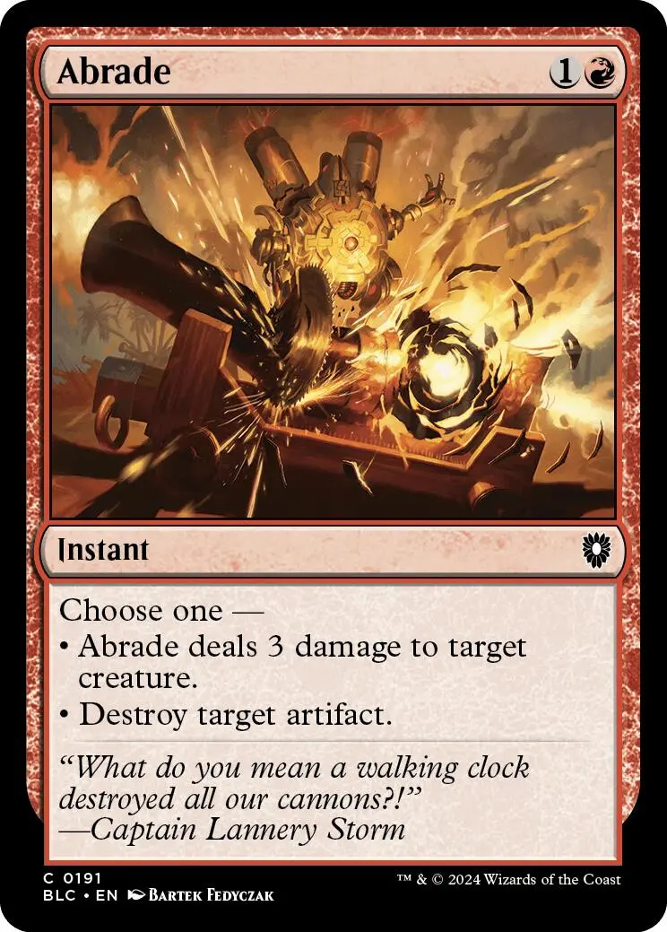 Abrade [Bloomburrow Commander] 1