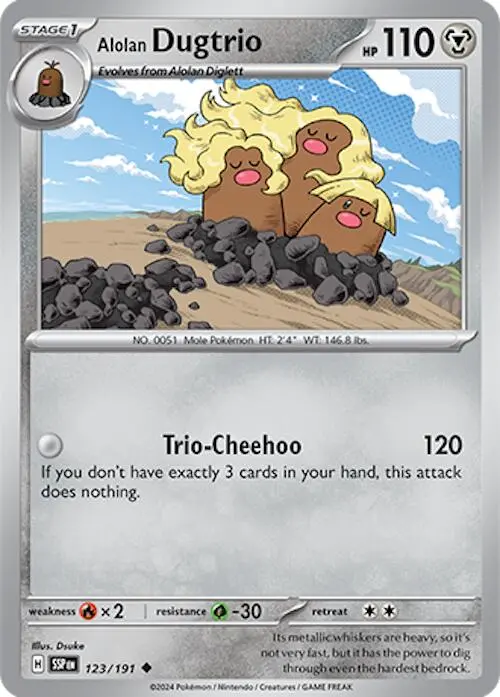 Alolan Dugtrio (123/191) [Scarlet & Violet: Surging Sparks] 1