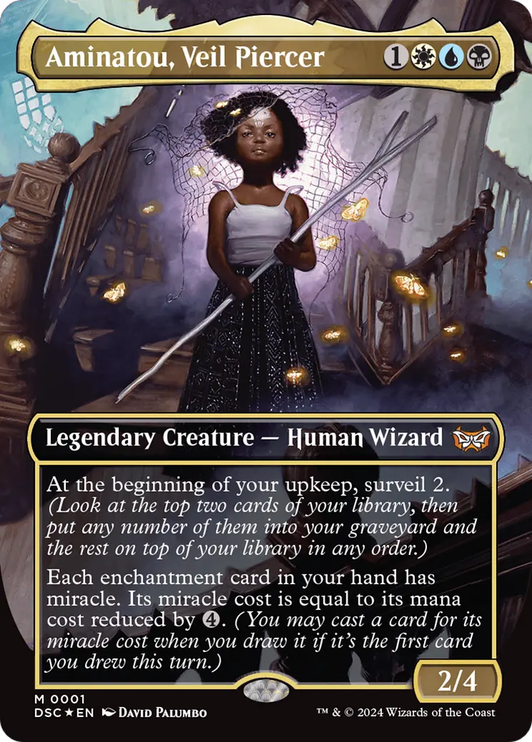Aminatou, Veil Piercer (Borderless) [Duskmourn: House Of Horror Commander] 1