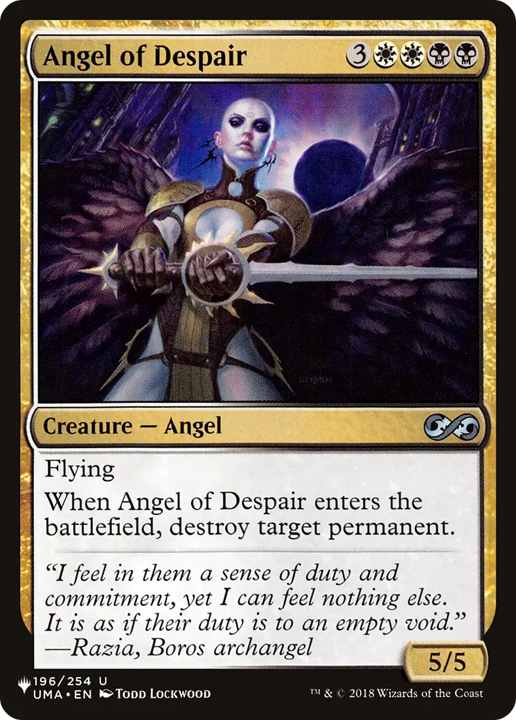 Angel Of Despair [The List] 1