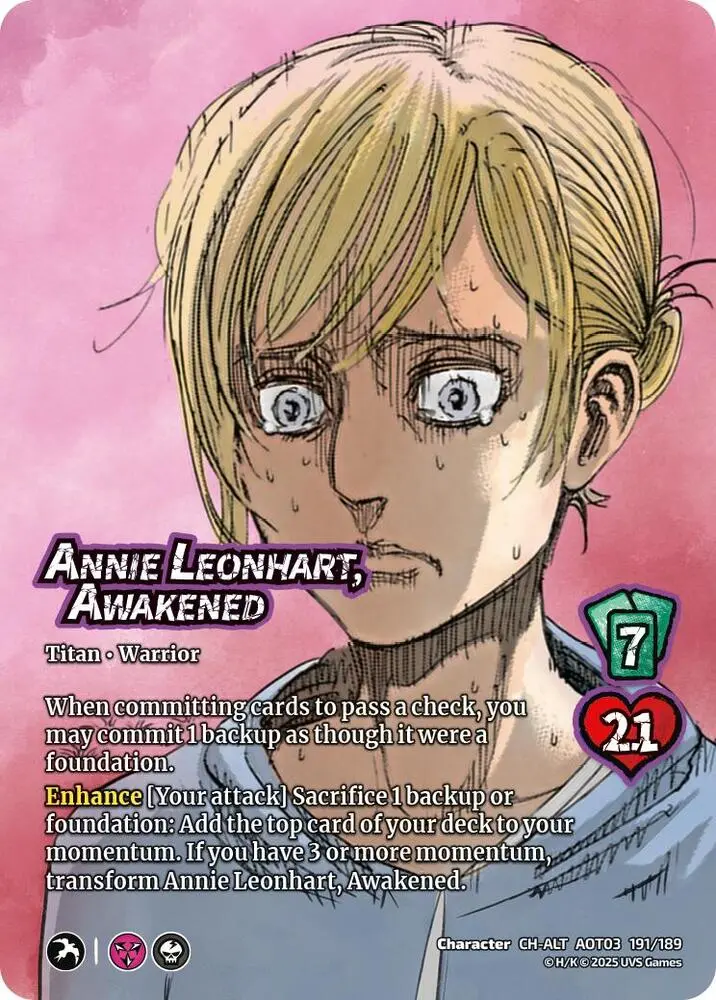 Annie Leonhart, Awakened // Female Titan, Finale (Alternate Art) - Foil 1