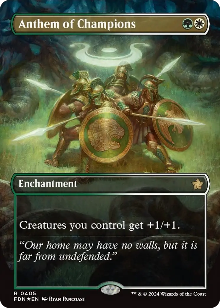 Anthem Of Champions (Borderless Mana Foil) [Foundations] 1
