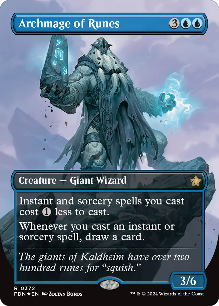 Archmage Of Runes (Borderless) (Mana Foil) [Foundations] 1