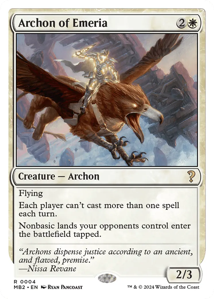 Archon Of Emeria (White Border) [Mystery Booster 2] 1