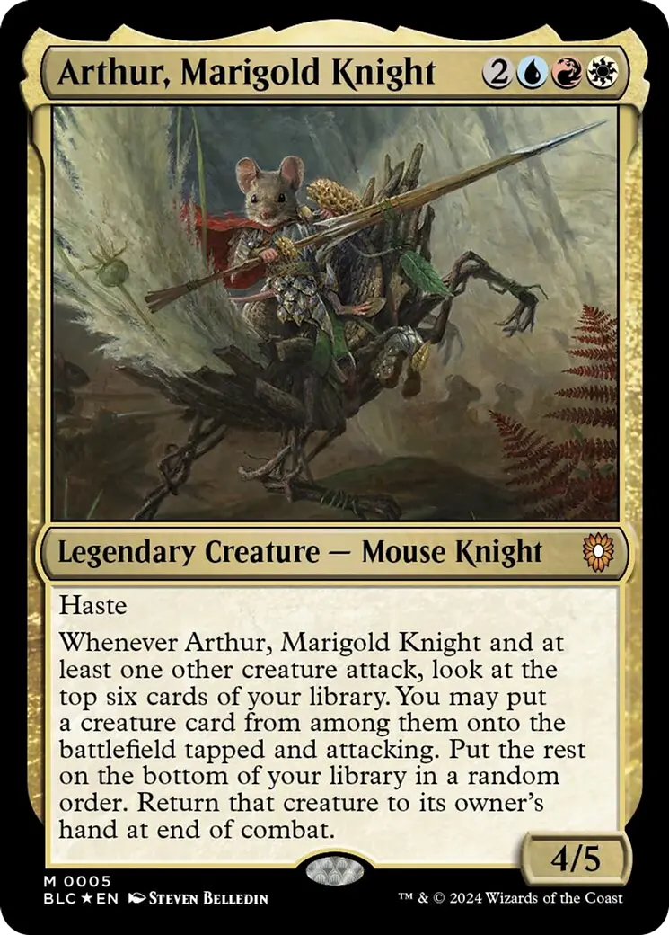 Arthur, Marigold Knight [Bloomburrow Commander] 1