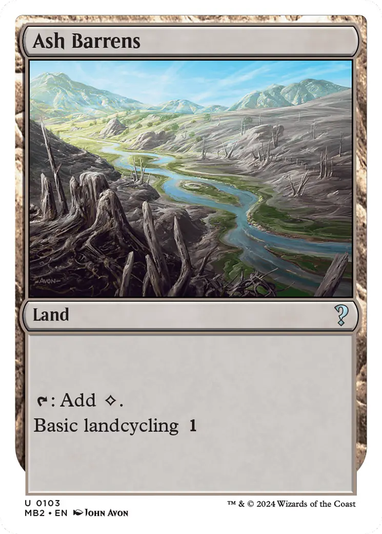 Ash Barrens (White Border) [Mystery Booster 2] 1
