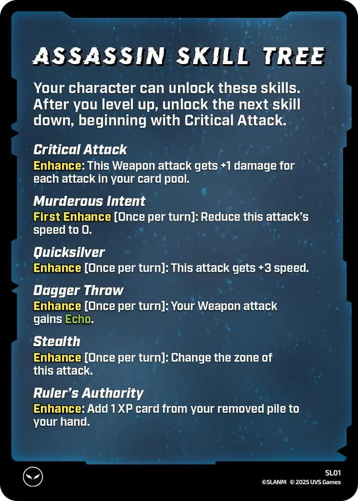 Assassin Skill Tree - Challenger Series: Solo Leveling (Slo) 1