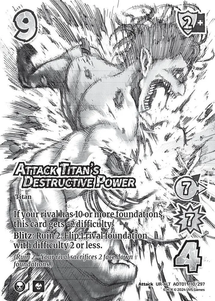 Attack Titan's Destructive Power (Alternate Art) - Attack On Titan: Battle For Humanity (Aot1) 1