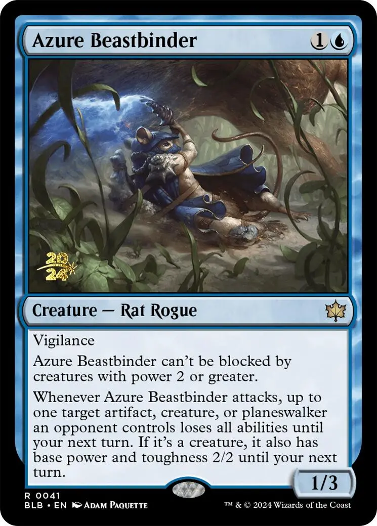 Azure Beastbinder [Bloomburrow Prerelease Promos] 1