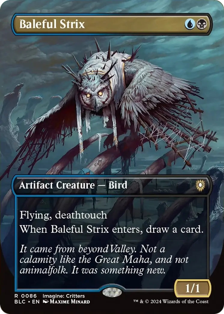 Baleful Strix (Borderless) [Bloomburrow Commander] 1