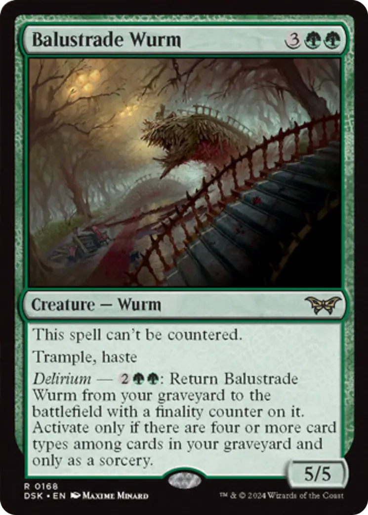 Balustrade Wurm [Duskmourn: House Of Horror] 1