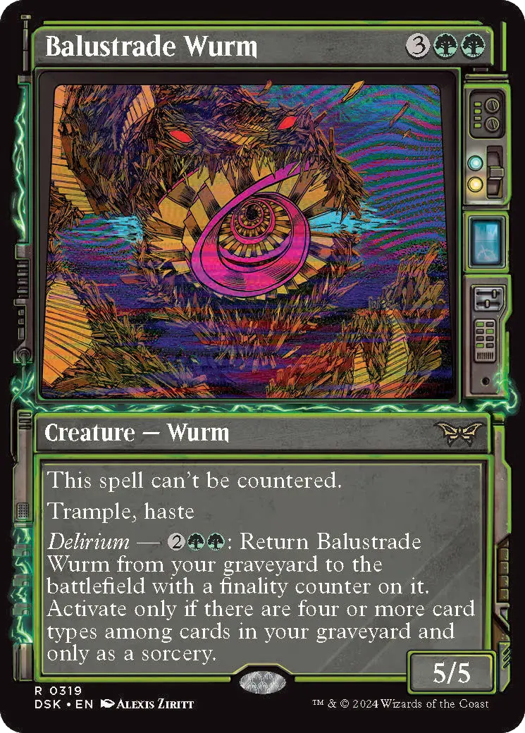 Balustrade Wurm (Showcase) [Duskmourn: House Of Horror] 1