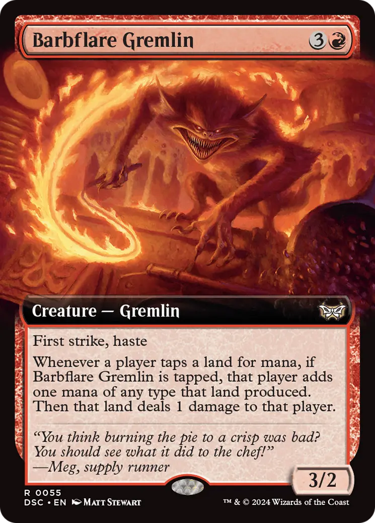 Barbflare Gremlin (Extended Art) [Duskmourn: House Of Horror Commander] 1