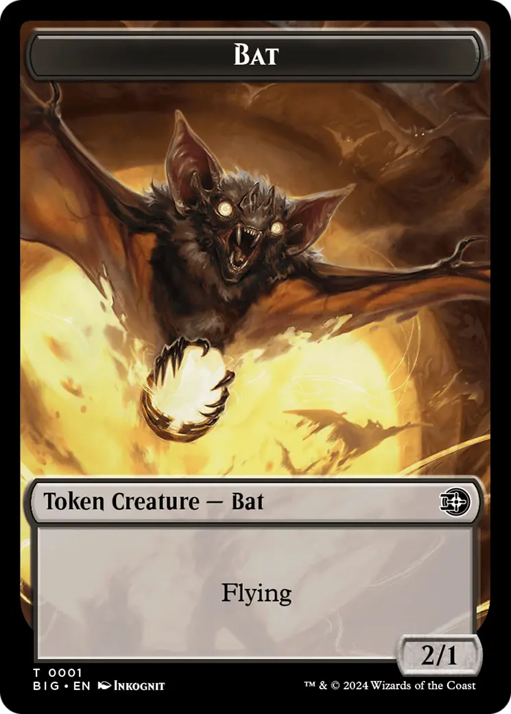 Bat // Plot Double-Sided Token [Outlaws Of Thunder Junction: The Big Score Tokens] 1