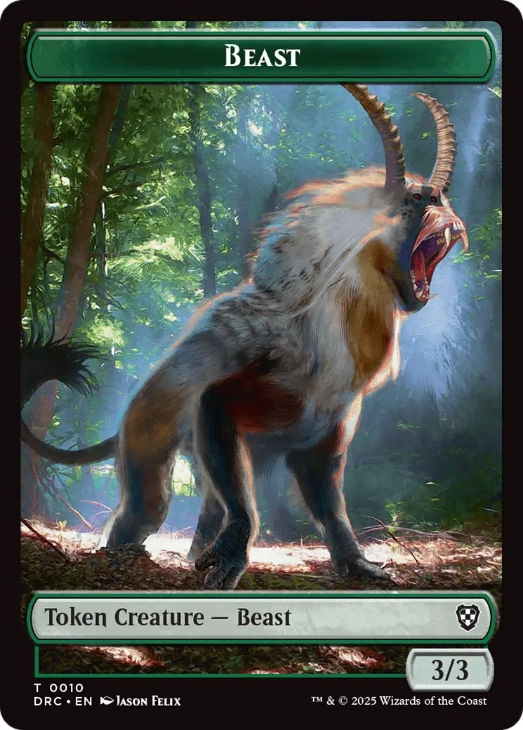 Beast (0010) // Beast (0011) Double-Sided Token [Aetherdrift Commander] 1