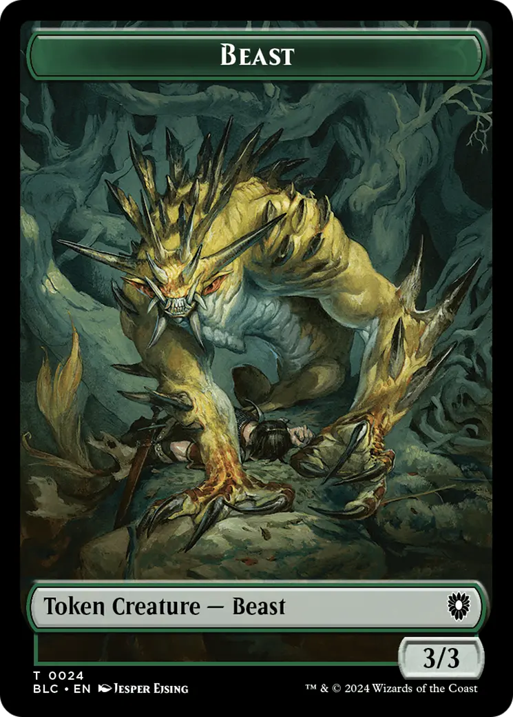 Beast (024) // Treasure Double-Sided Token [Bloomburrow Commander Tokens] 1