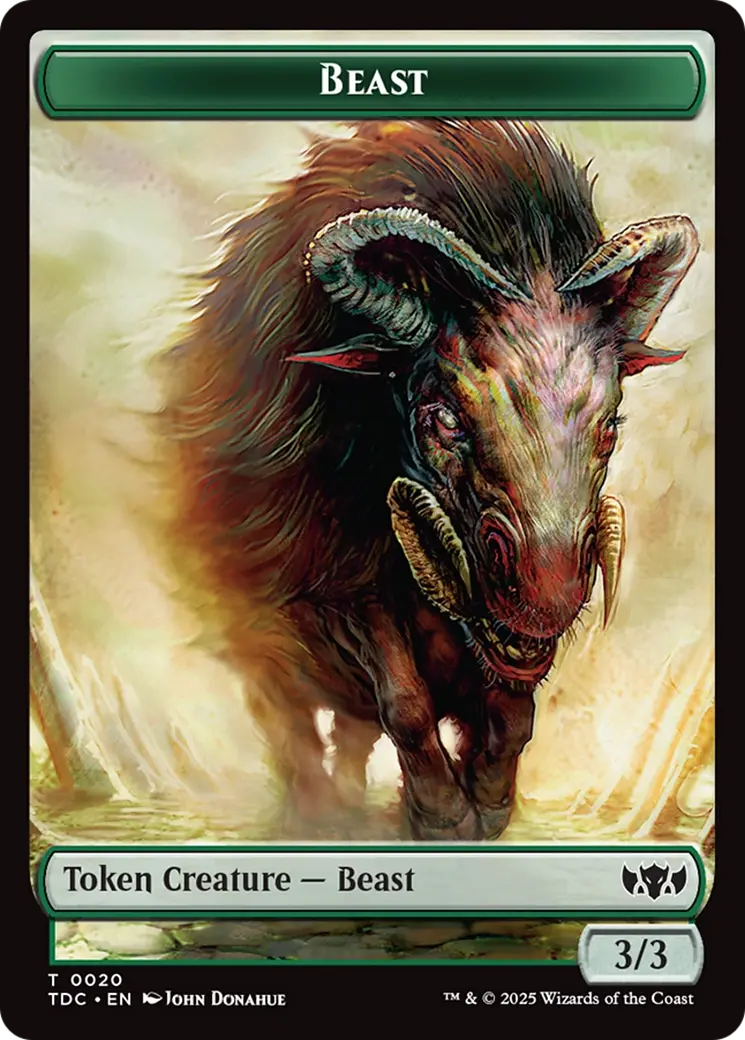Beast // Treasure Double-Sided Token [Tarkir: Dragonstorm Commander Tokens] 1