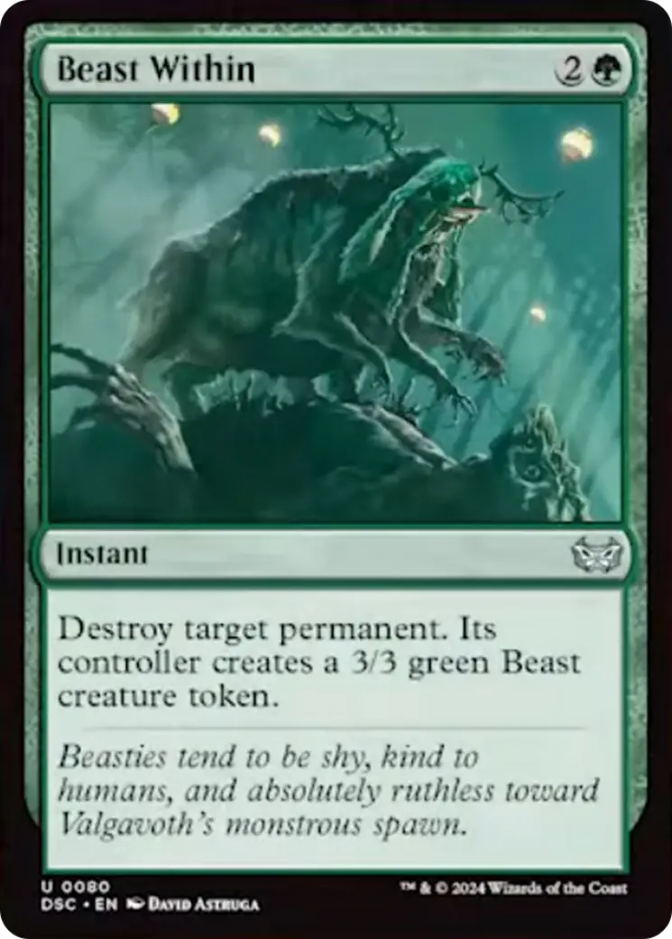 Beast Within [Duskmourn: House Of Horror Commander] 1
