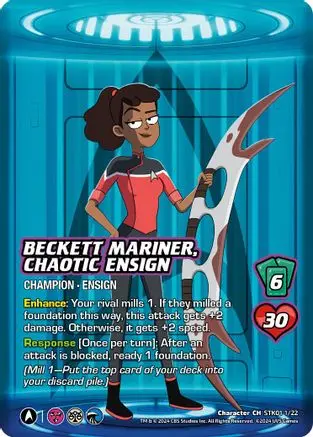 Beckett Mariner, Chaotic Ensign - Stk01 1/22 - C - Holofoil 1