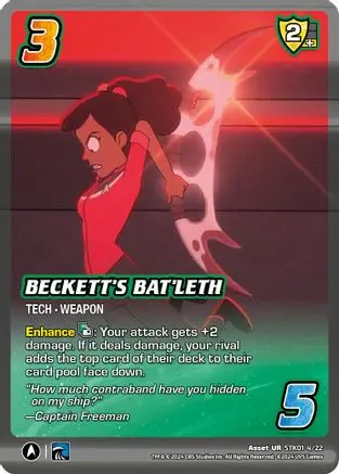 Beckett's Bat'leth - Stk01 4/22 - U - Holofoil 1