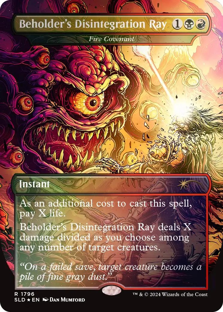 Beholder's Disintegration Ray - Fire Covenant (Rainbow Foil) [Secret Lair Drop Series] 1