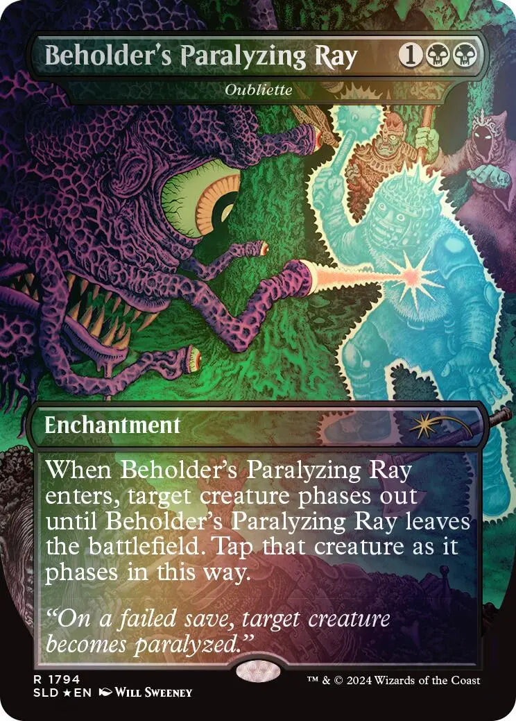 Beholder's Paralyzing Ray - Oubliette (Rainbow Foil) [Secret Lair Drop Series] 1