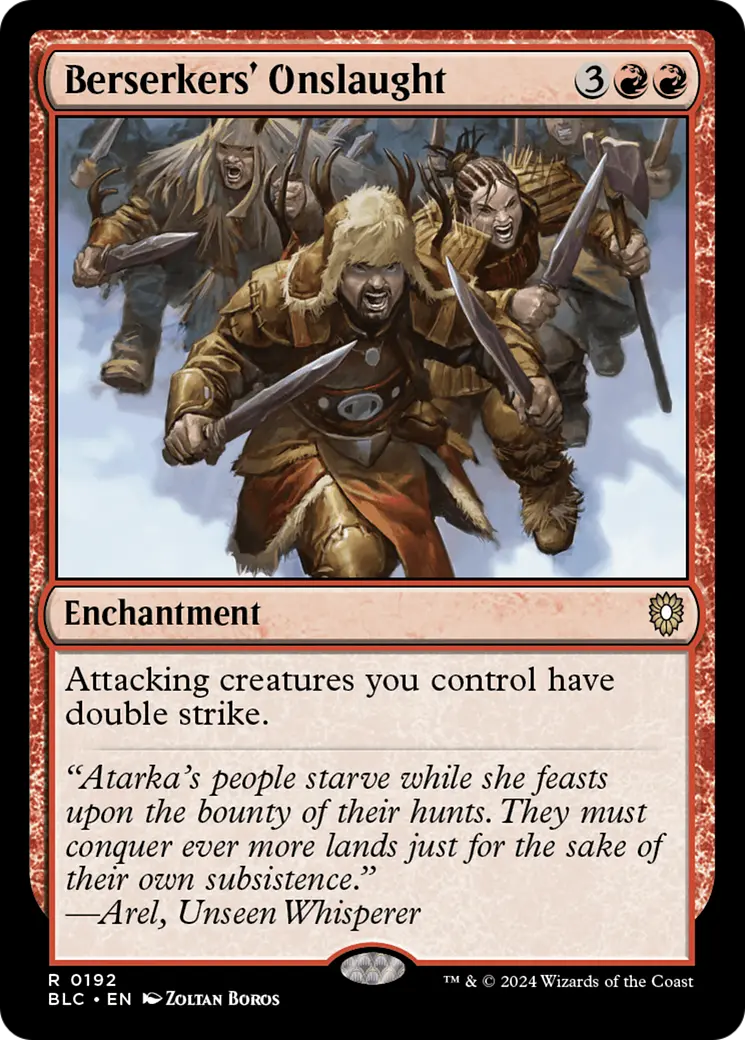 Berserkers' Onslaught [Bloomburrow Commander] 1