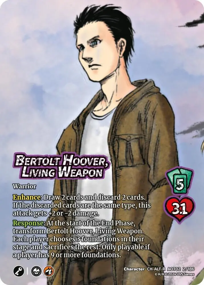 Bertolt Hoover, Living Weapon // Bertolt, Colossus Titan Advancing (Alternate Art) - Attack On Titan: Origins Of Power (Aot02) 1