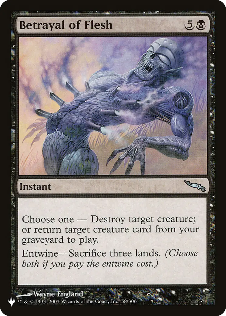 Betrayal Of Flesh [The List] 1