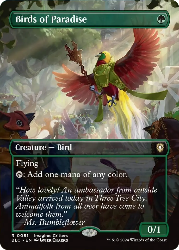 Birds Of Paradise (Borderless) [Bloomburrow Commander] 1