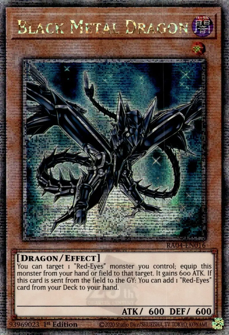 Black Metal Dragon [Ra04-En016] Quarter Century Secret Rare 1