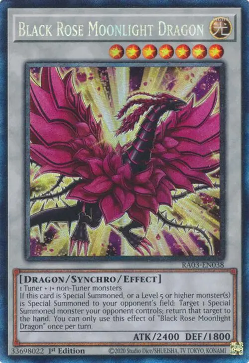 Black Rose Moonlight Dragon (Cr) [Ra03-En038] Prismatic Collector's Rare 1