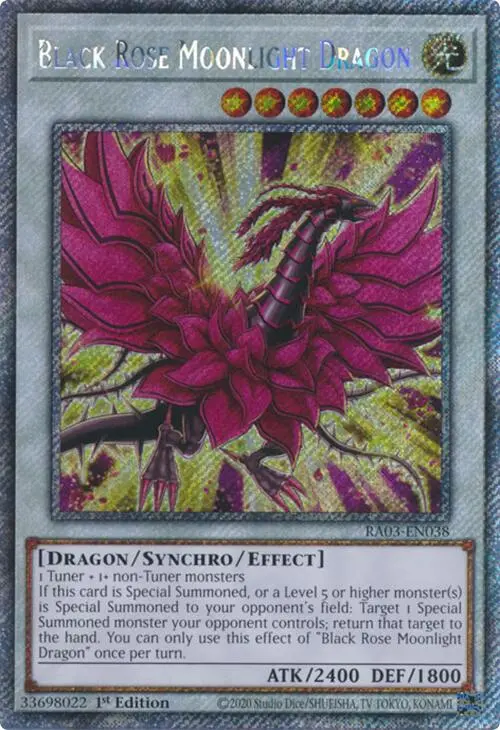 Black Rose Moonlight Dragon (Platinum Secret Rare) [Ra03-En038] Platinum Secret Rare 1