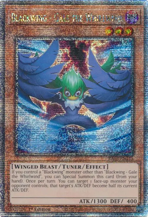 Blackwing - Gale The Whirlwind (Quarter Century Secret Rare) [Ra03-En215] Quarter Century Secret Rare 1