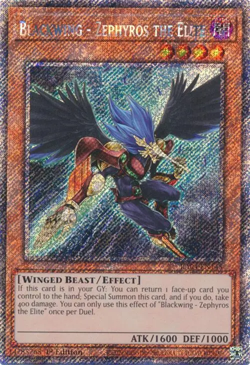 Blackwing - Zephyros The Elite [Ra04-En145] Platinum Secret Rare 1