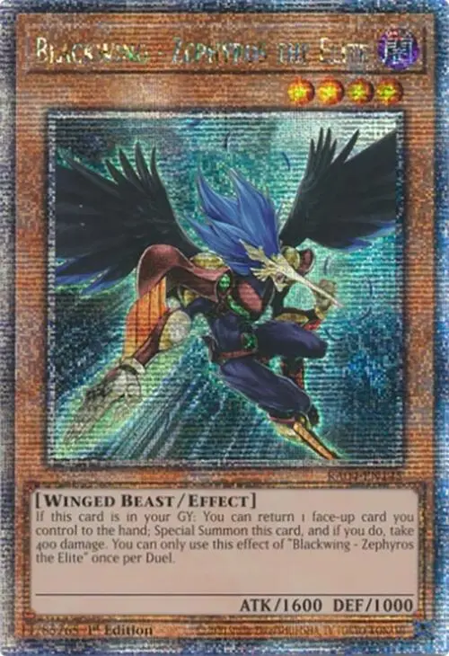 Blackwing - Zephyros The Elite [Ra04-En145] Quarter Century Secret Rare 1