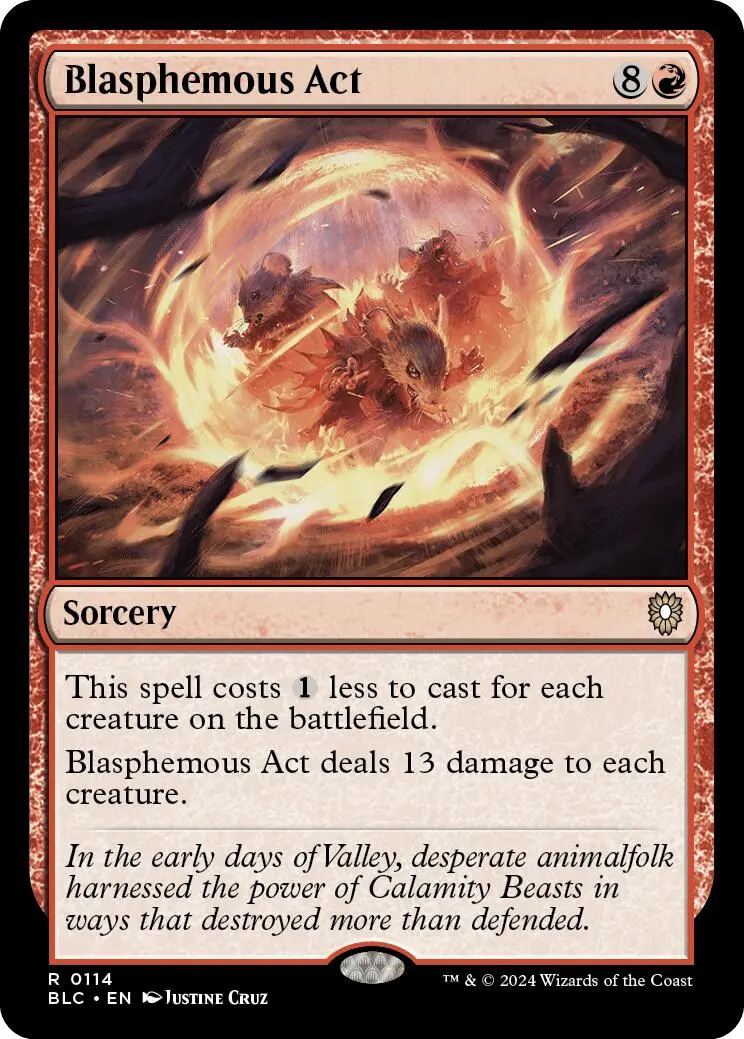 Blasphemous Act [Bloomburrow Commander] 1
