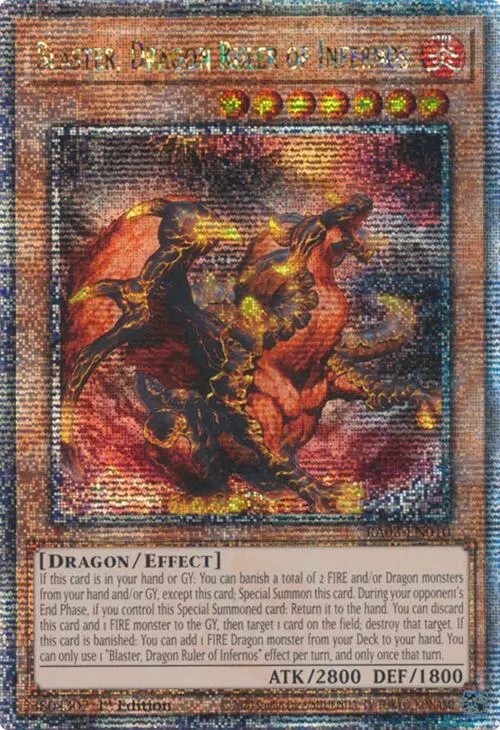 Blaster, Dragon Ruler Of Infernos (Quarter Century Secret Rare) [Ra03-En010] Quarter Century Secret Rare 1