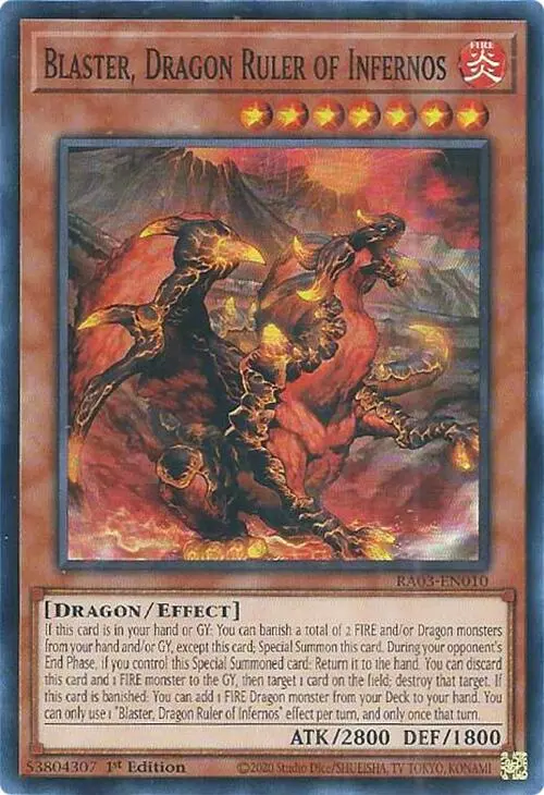 Blaster, Dragon Ruler Of Infernos [Ra03-En010] Super Rare 1