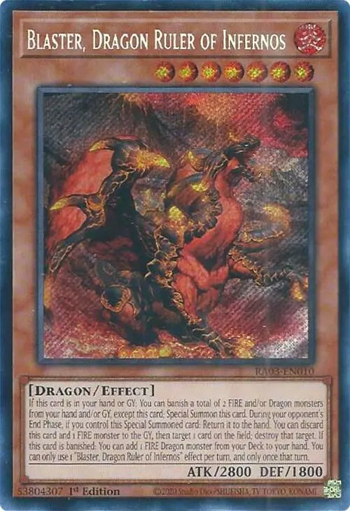 Blaster, Dragon Ruler Of Infernos (Secret Rare) [Ra03-En010] Secret Rare 1