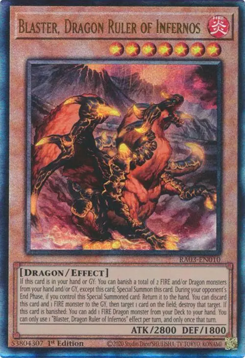 Blaster, Dragon Ruler Of Infernos (Utr) [Ra03-En010] Prismatic Ultimate Rare 1