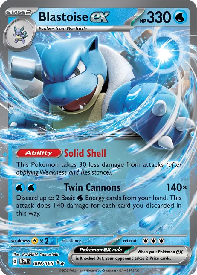 Blastoise Ex (009/165) (Jumbo Card) [Scarlet & Violet: Obsidian Flames] 1