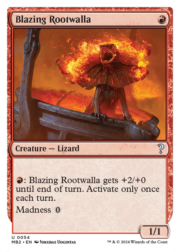 Blazing Rootwalla (White Border) [Mystery Booster 2] 1