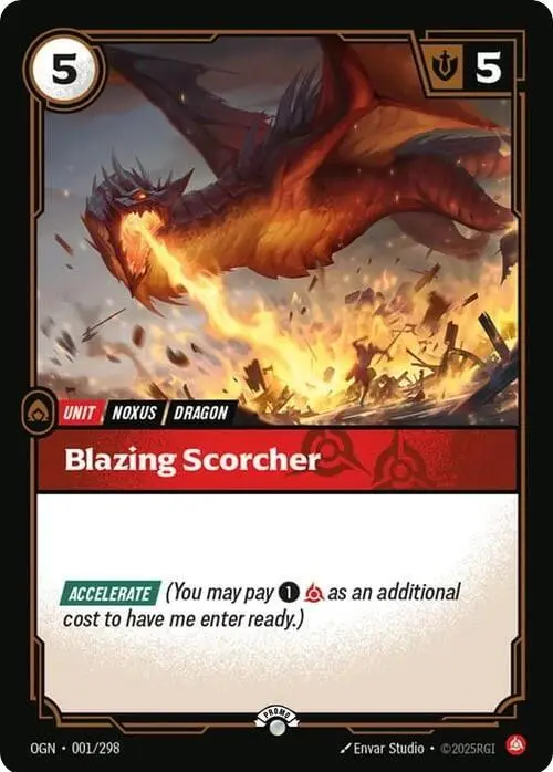 Blazing Scorcher - Riftbound Organized Play Promotional Cards (Opp) 1