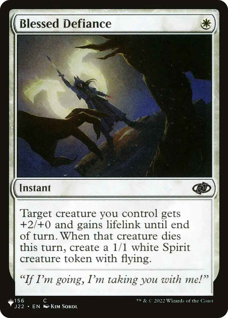 Blessed Defiance [The List] 1