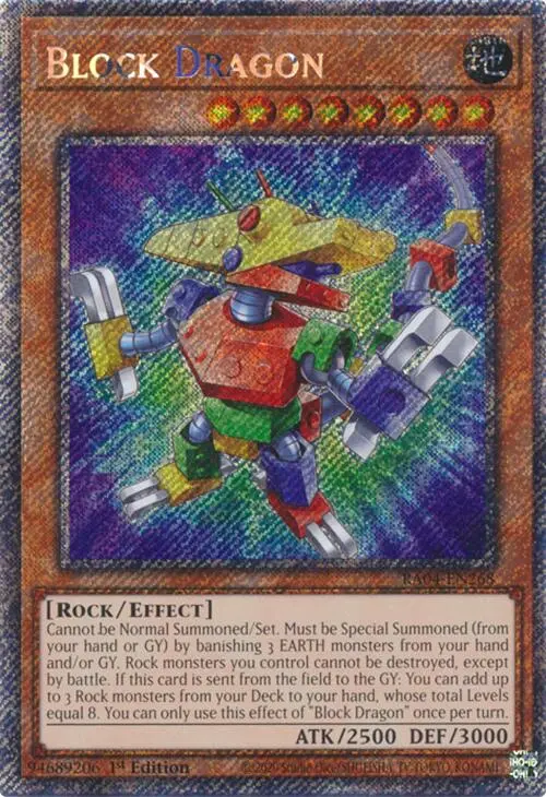 Block Dragon [Ra04-En268] Platinum Secret Rare 1
